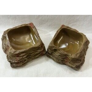 Exo Terra Water Dish Small PT2801 Reptile Terrarium Bowl Set of 2